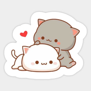 Cat and Dog Sticker